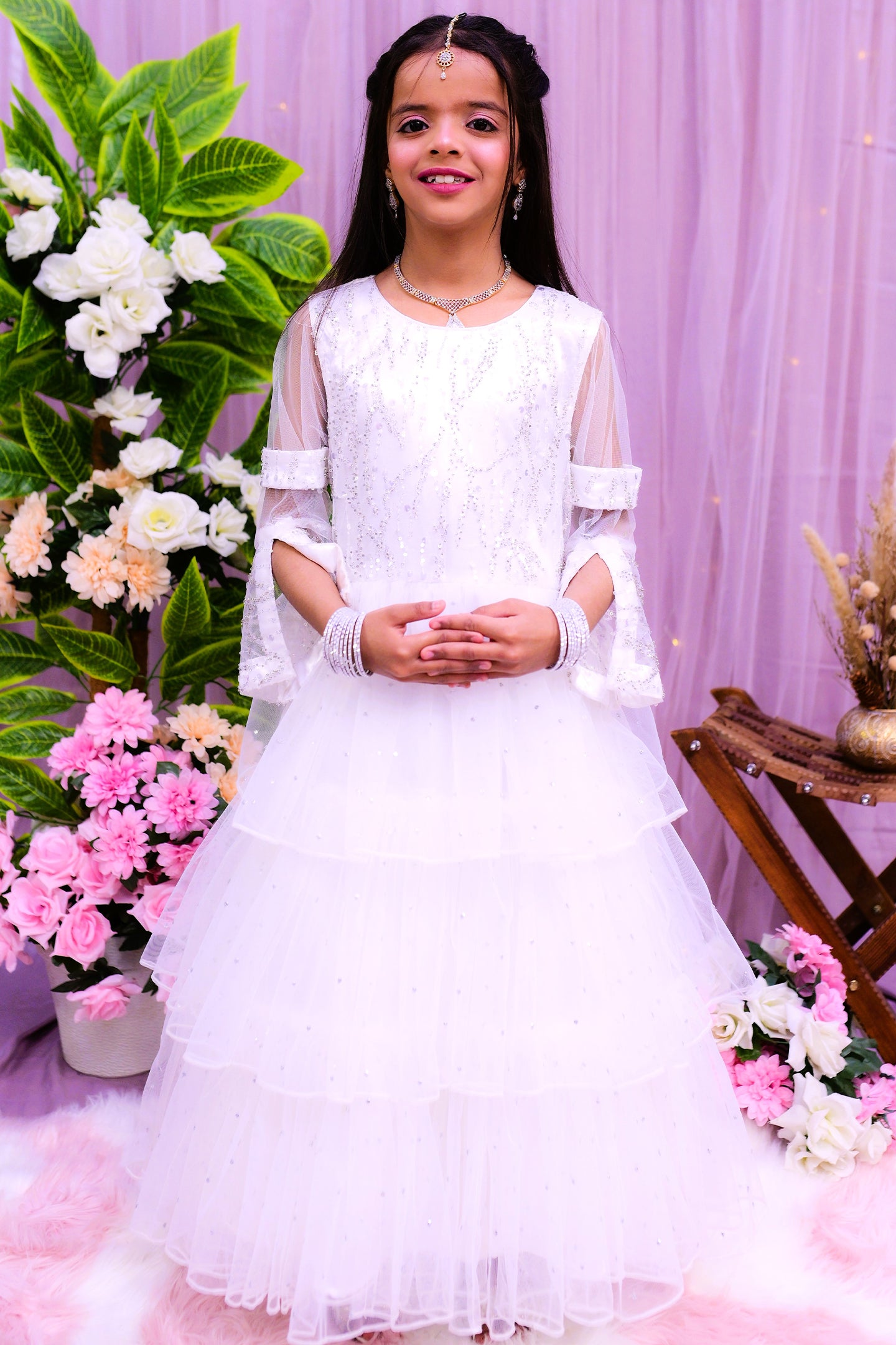 formal 3 steps long maxi