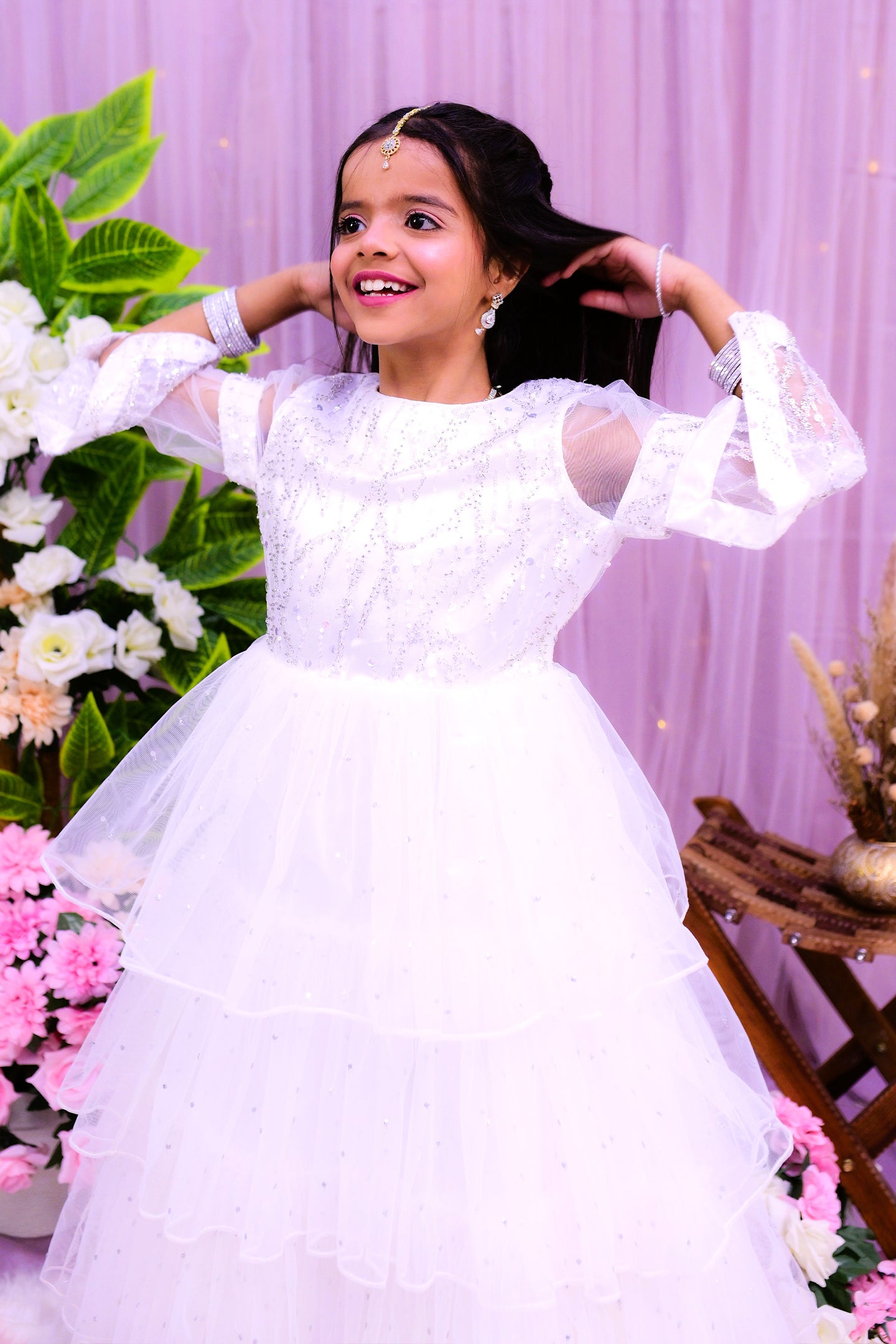 formal 3 steps long maxi