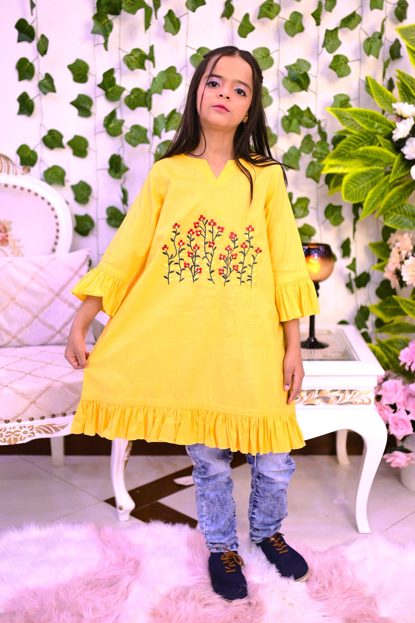 low neck casual kurti