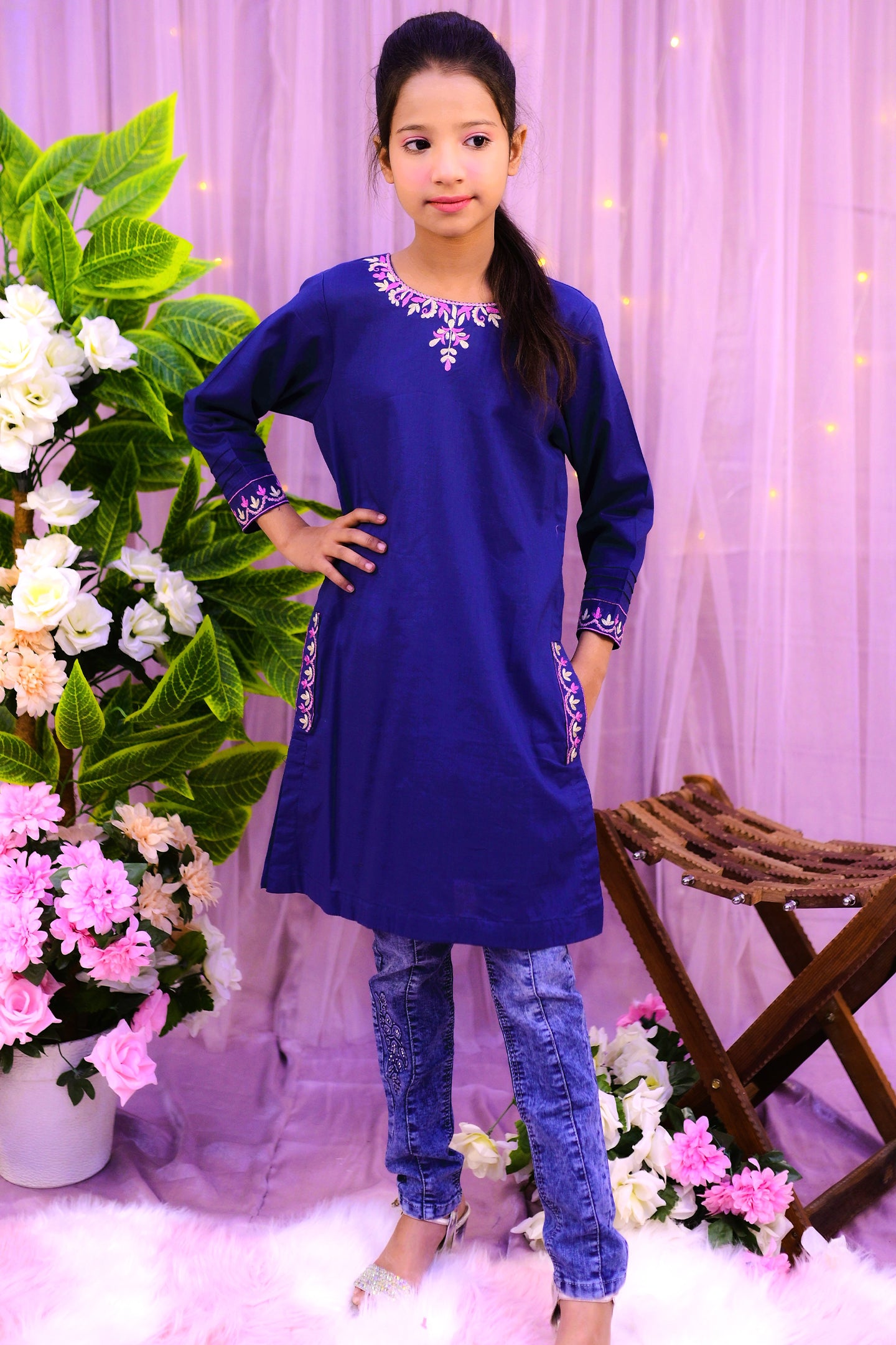 Elegant embroidery  Kurti