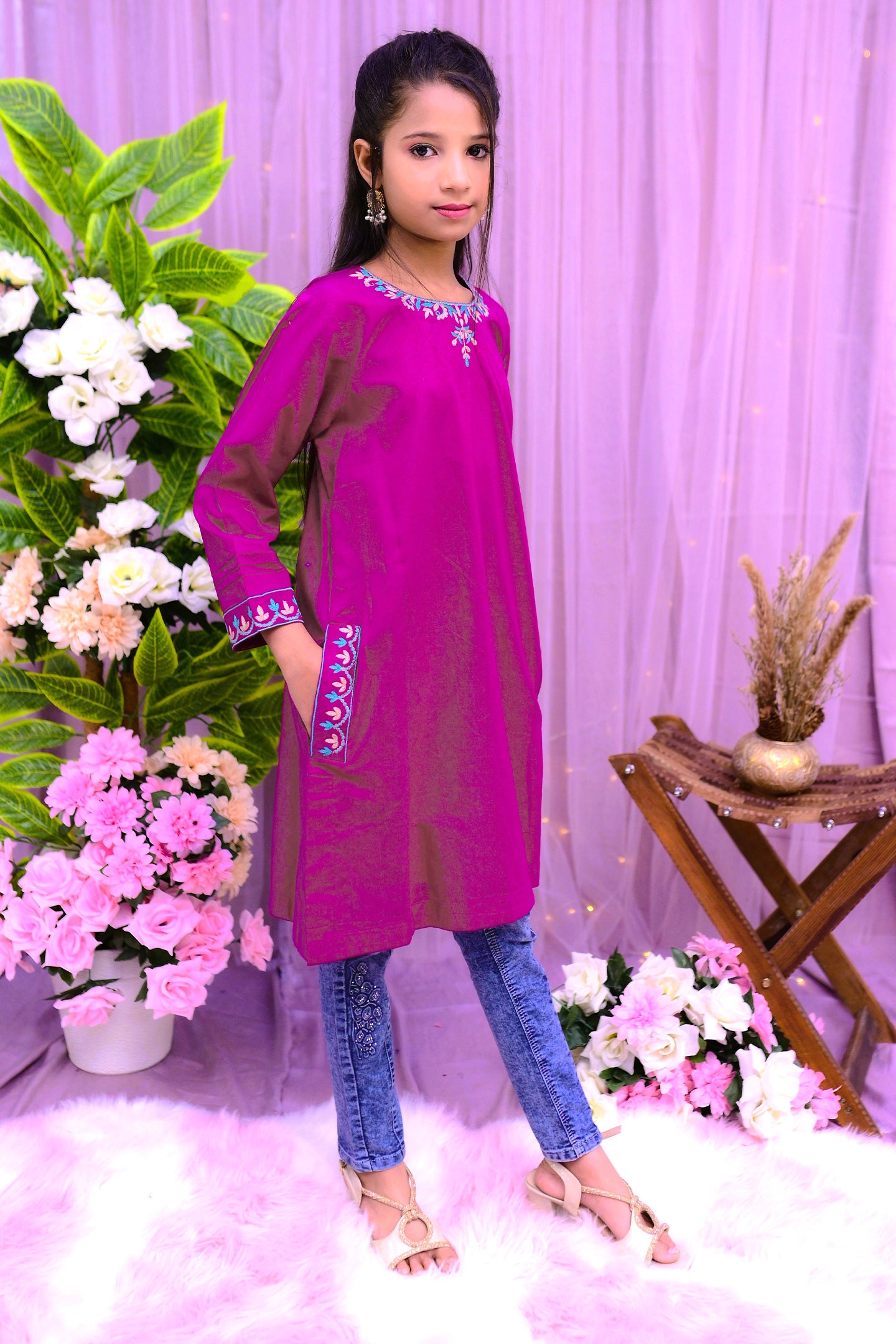 Elegant embroidery  Kurti
