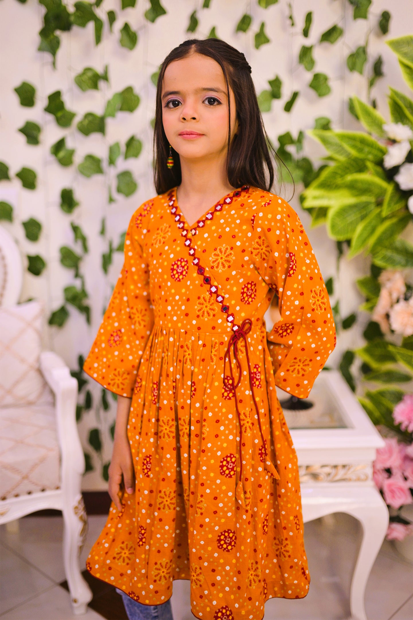 casual printed short frock