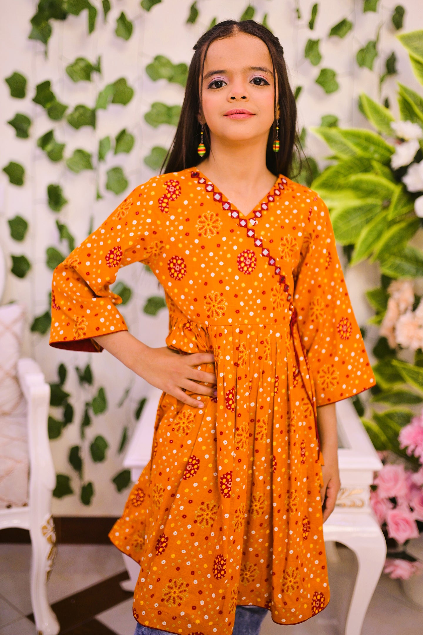 casual printed short frock