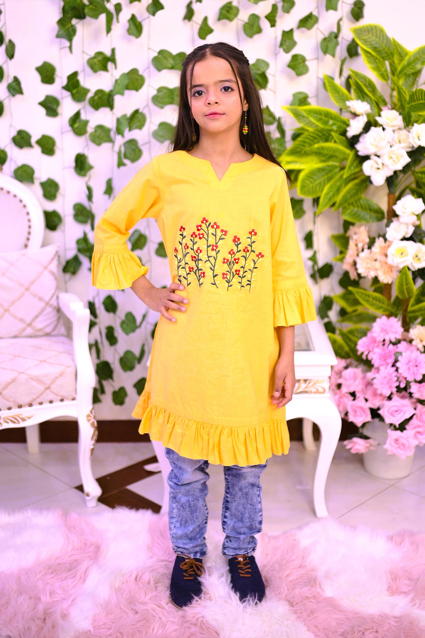low neck casual kurti
