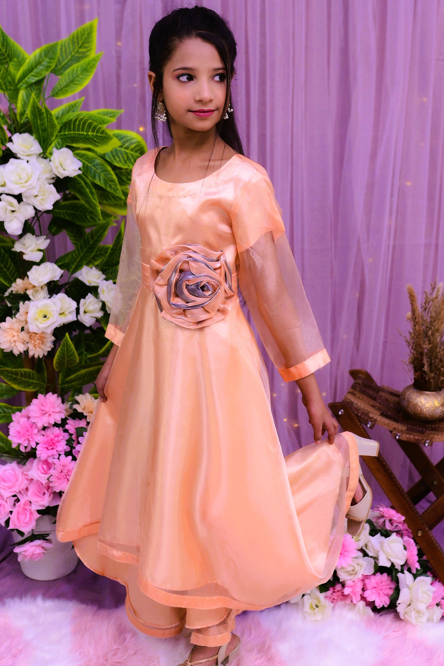 formal long tail frock