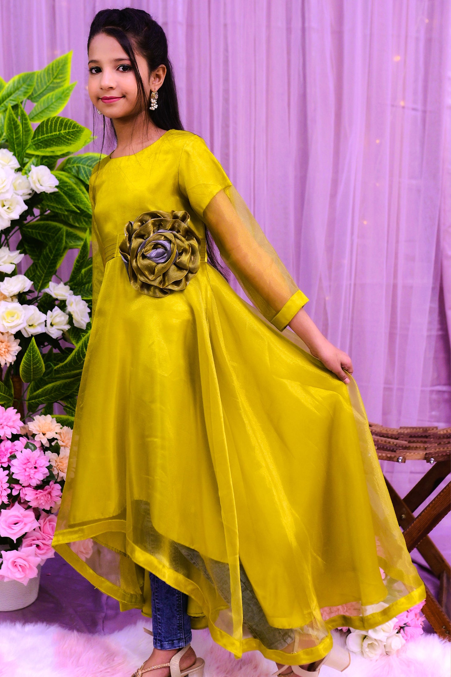 formal long tail frock