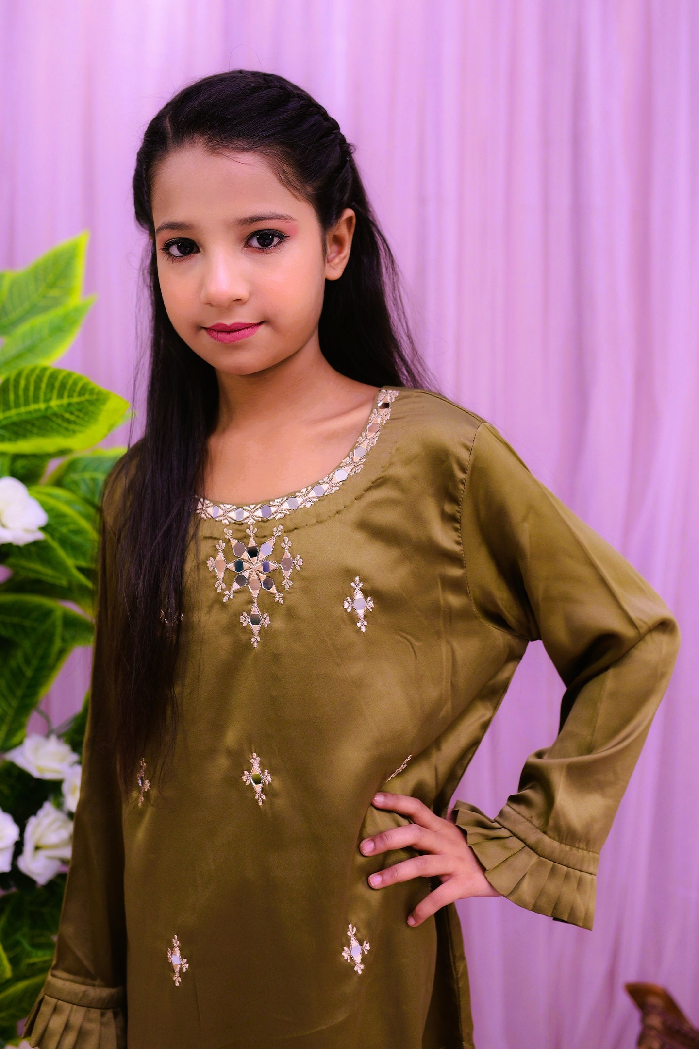 corner style 1piece kurti