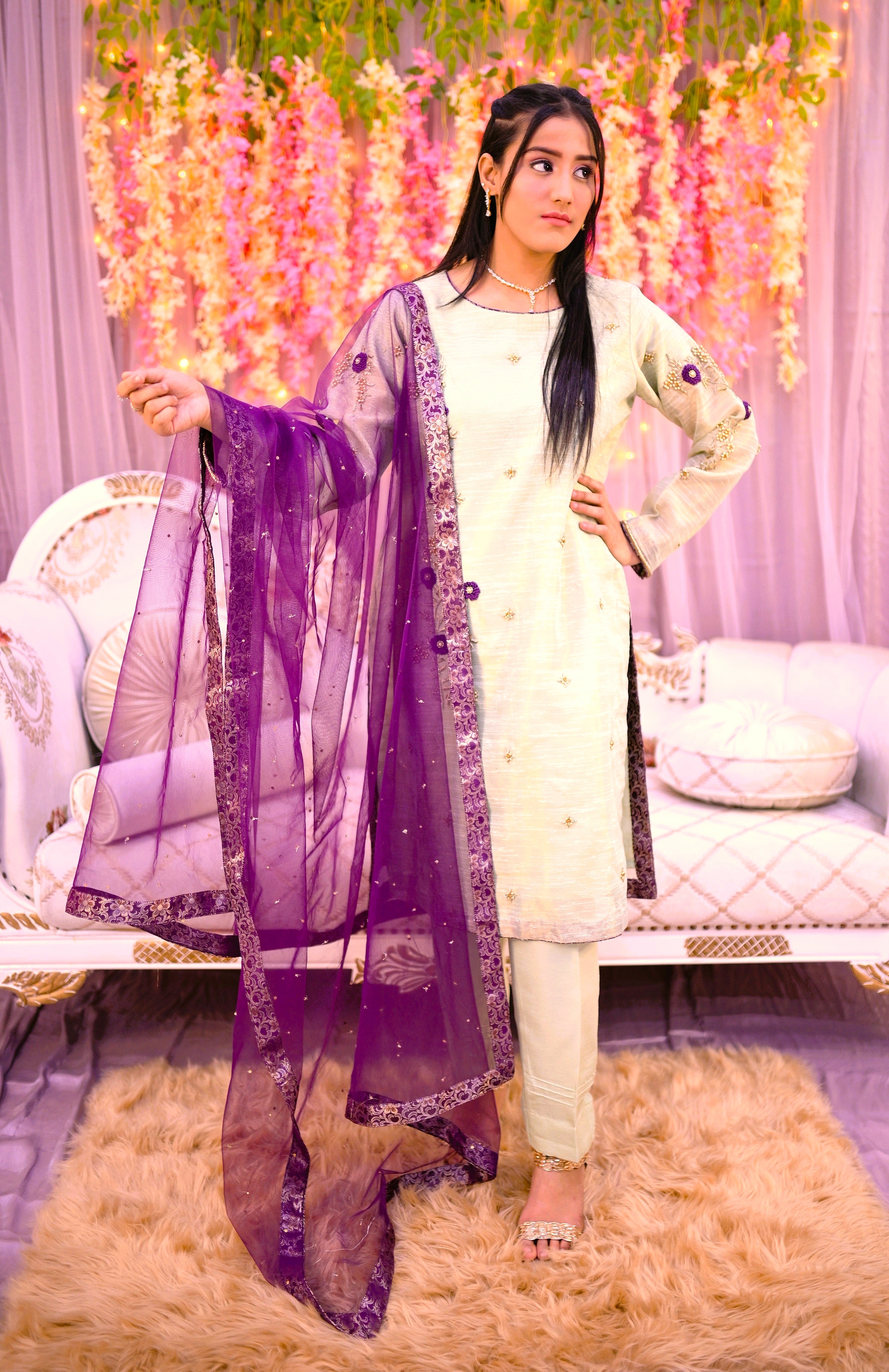 formal 3 piece shirt dupatta & trouser