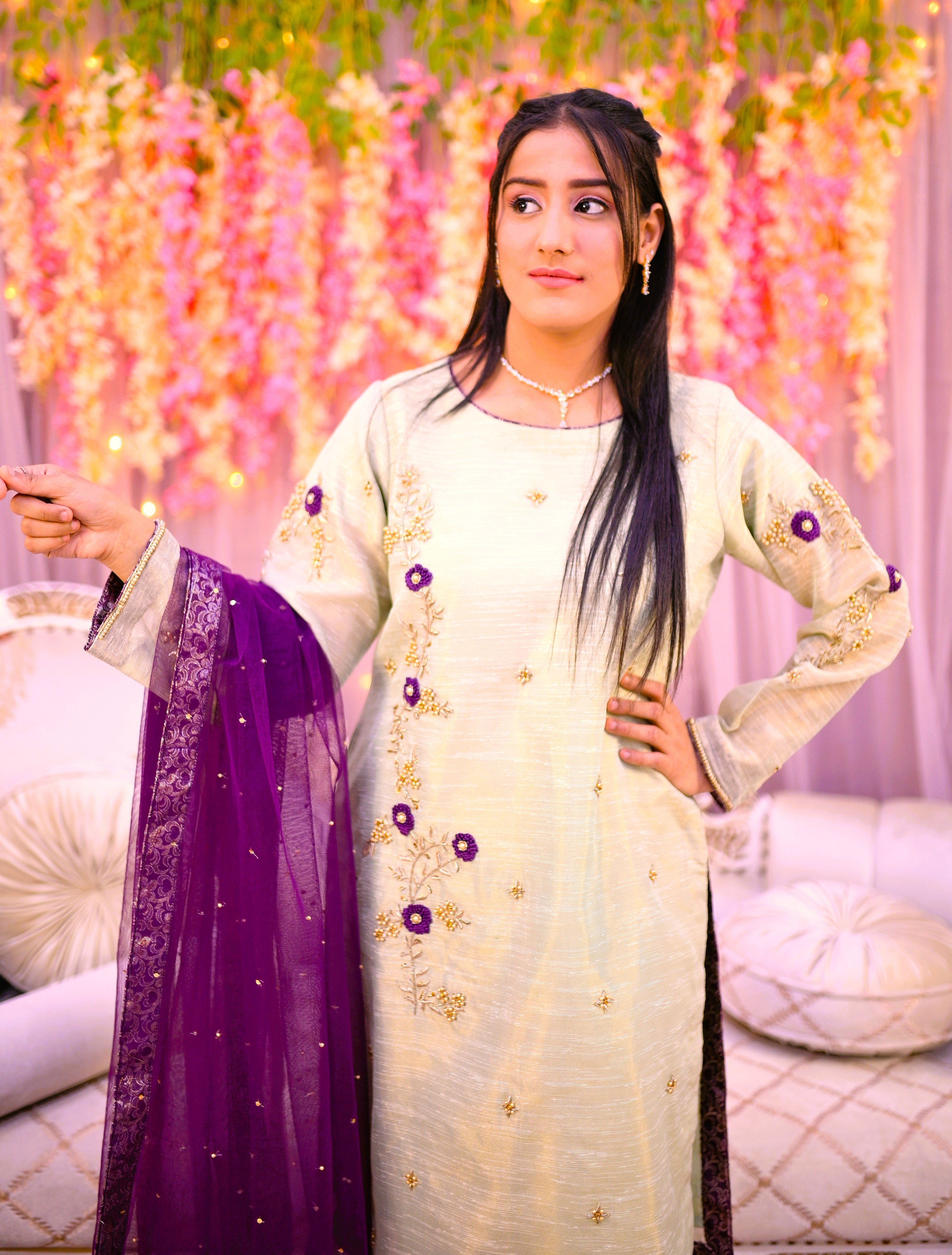 formal 3 piece shirt dupatta & trouser