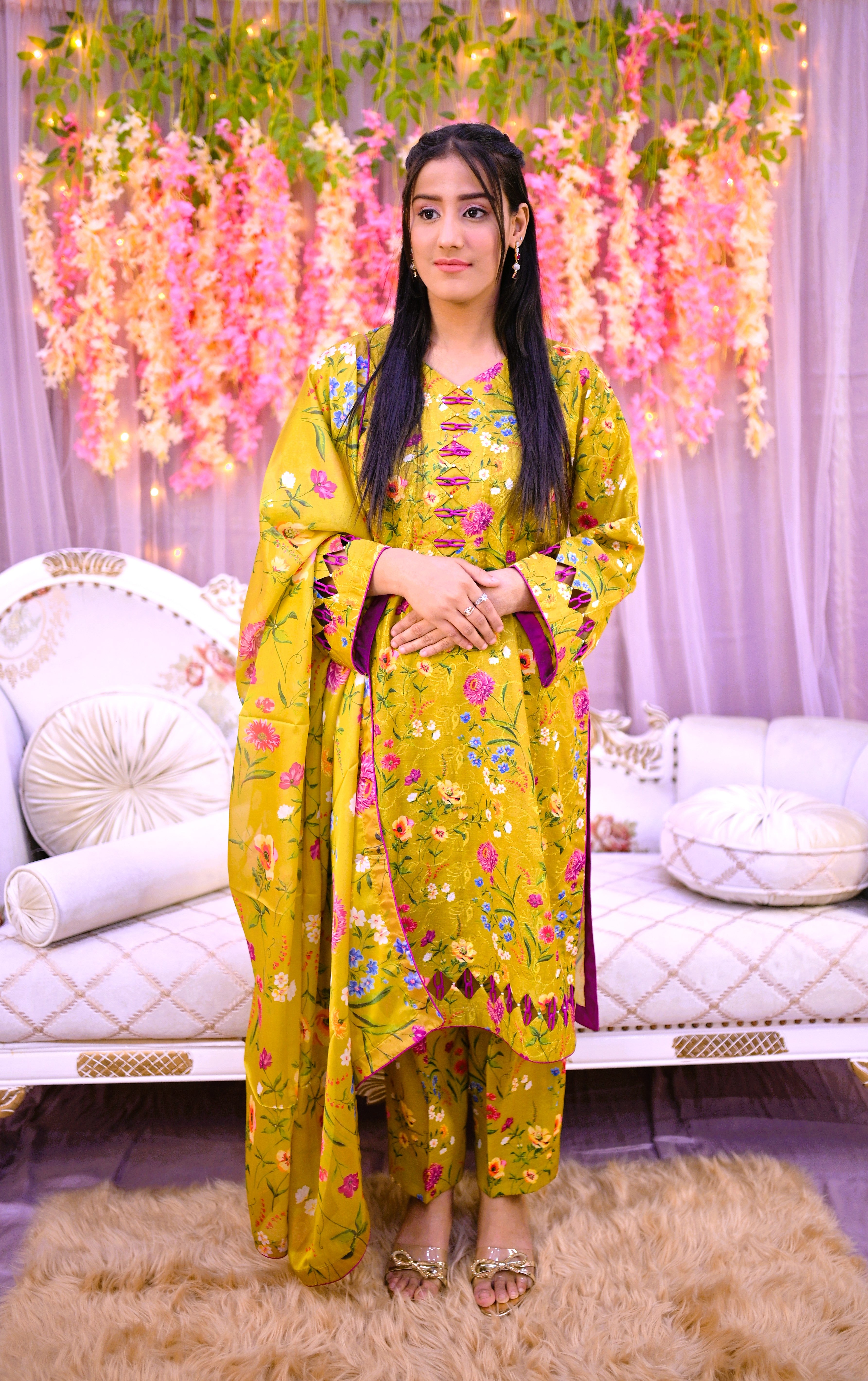 casual 3 piece shirt trouser & dupatta