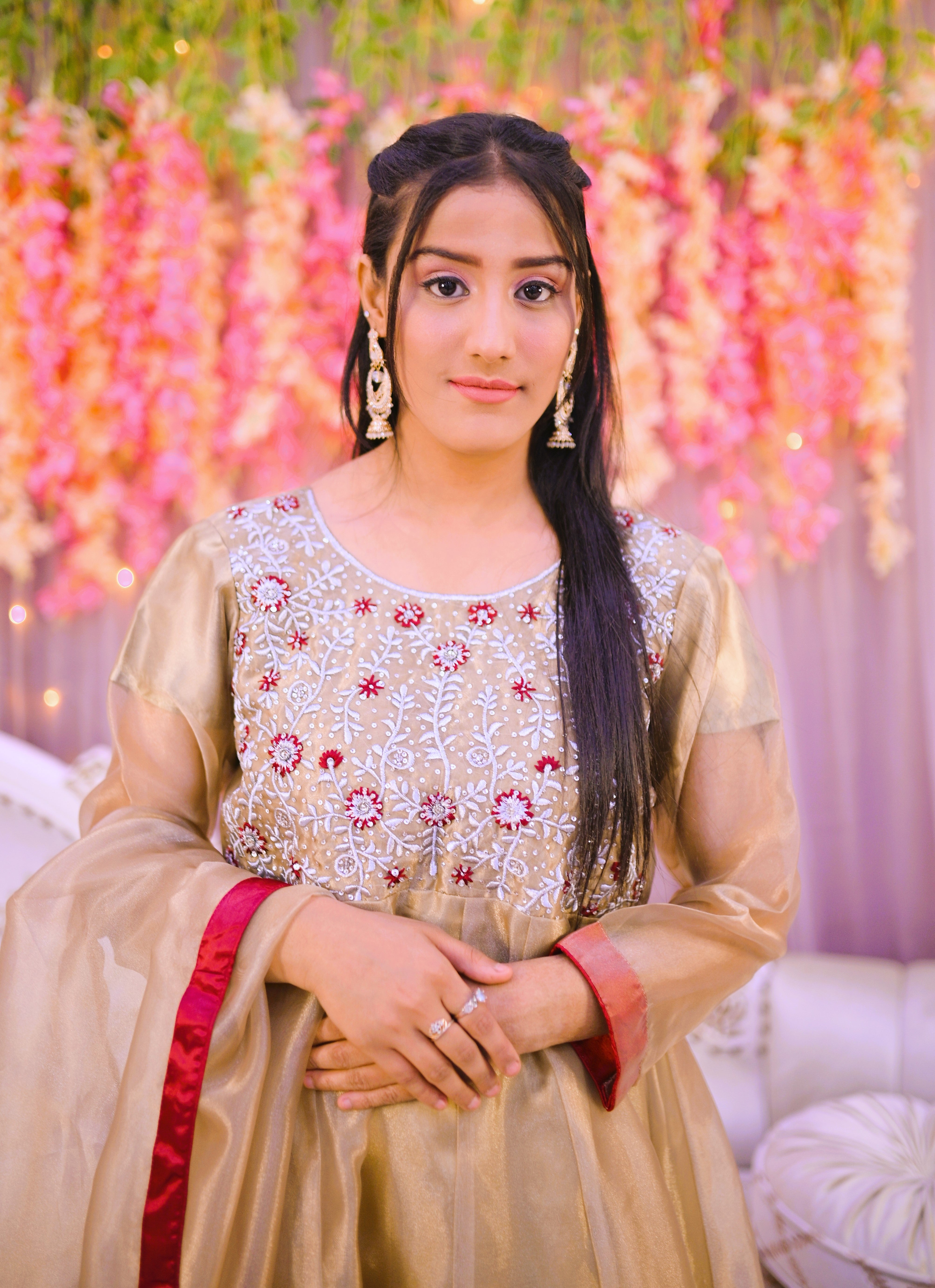 formal 3 piece short frock dupatta & plazo