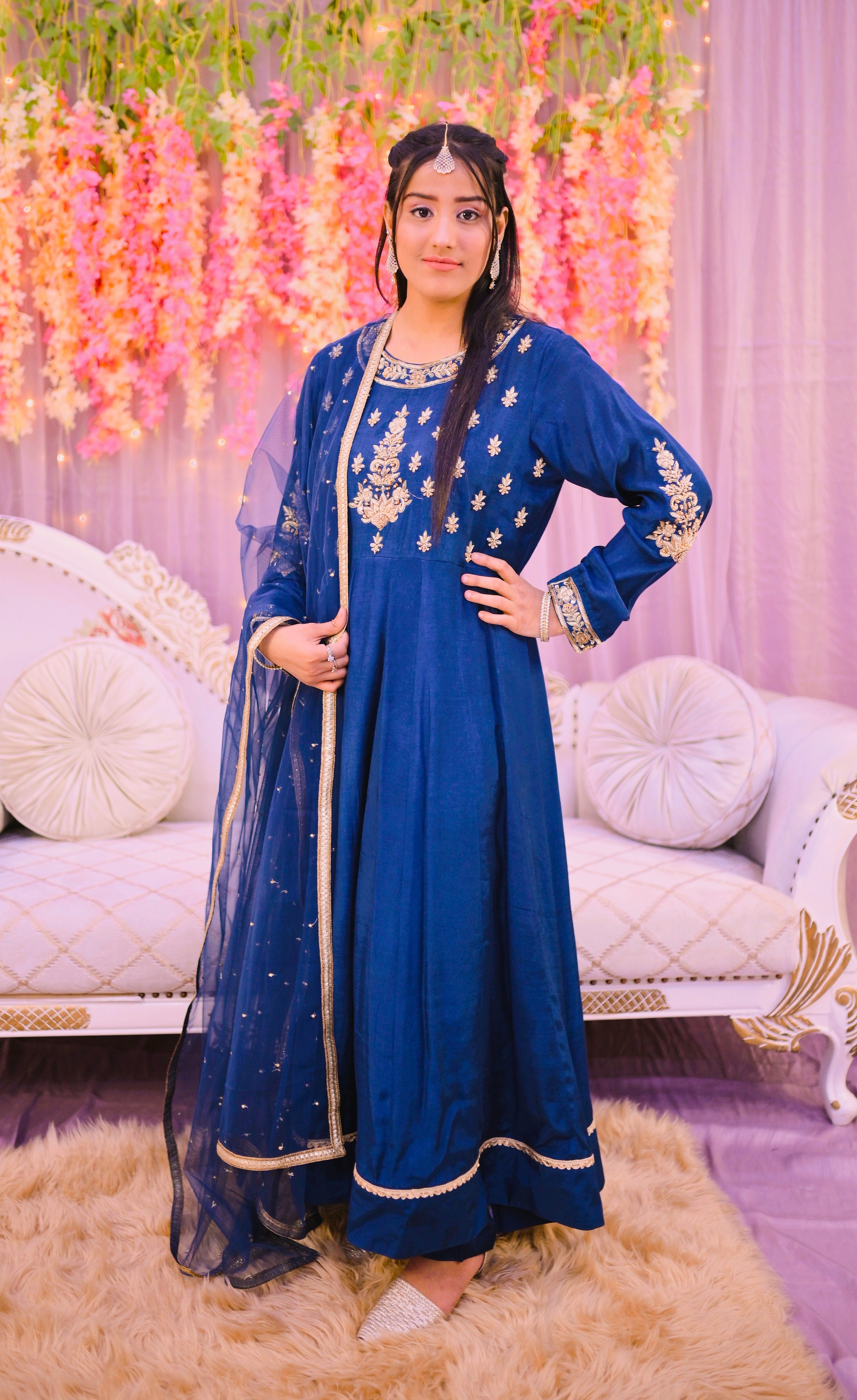 formaln3 piece frock dupatta & trouser