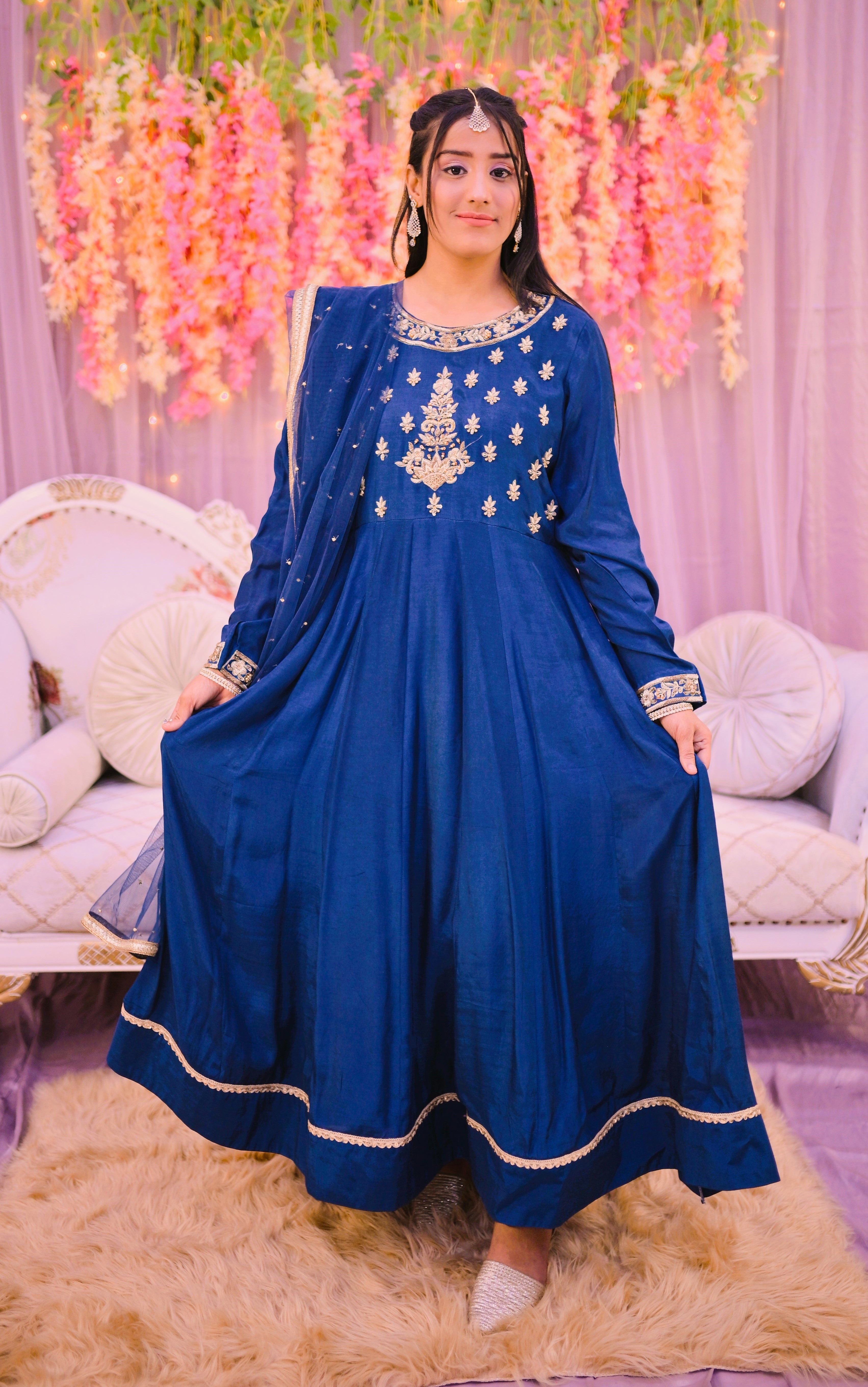 formaln3 piece frock dupatta & trouser