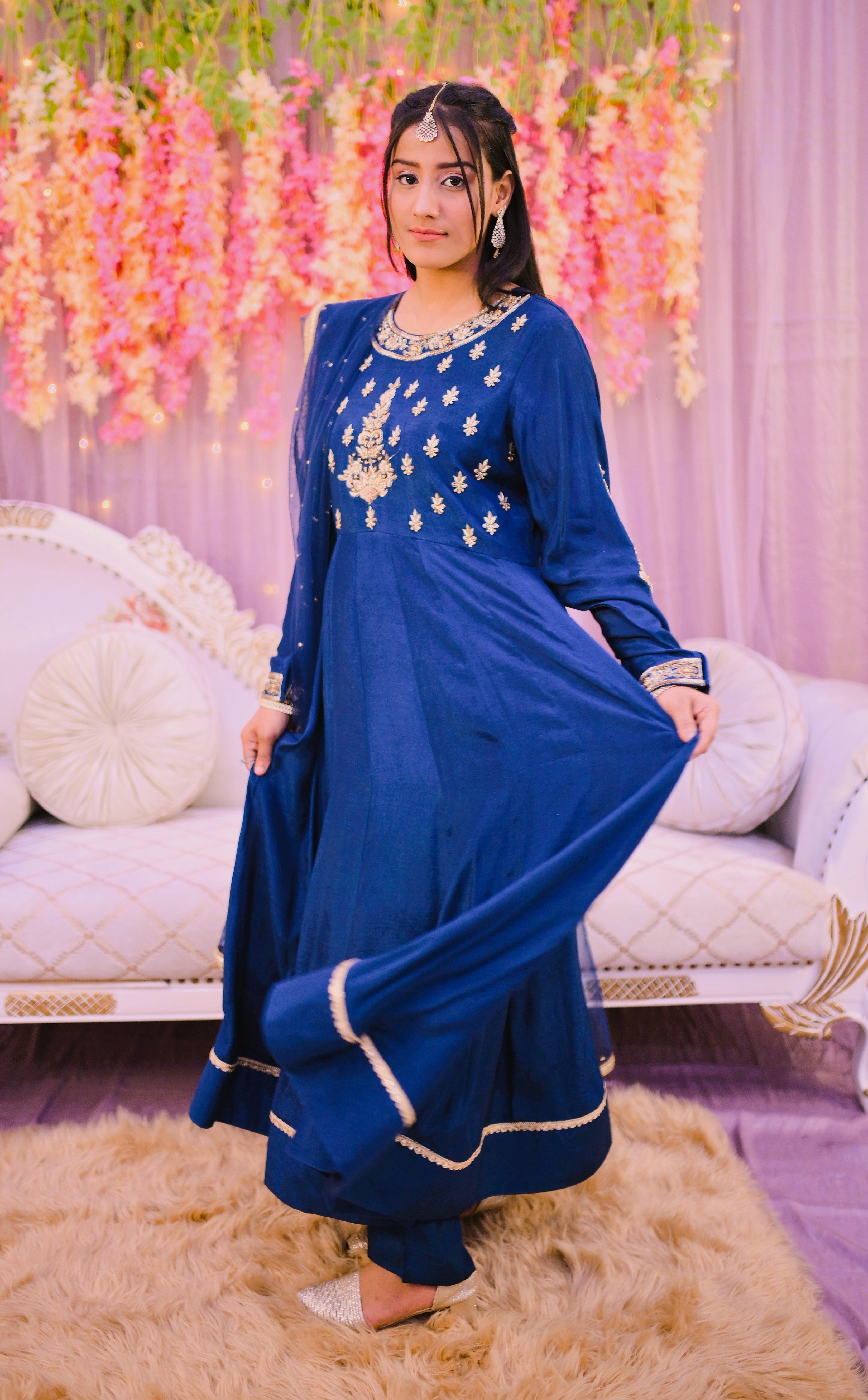 formaln3 piece frock dupatta & trouser