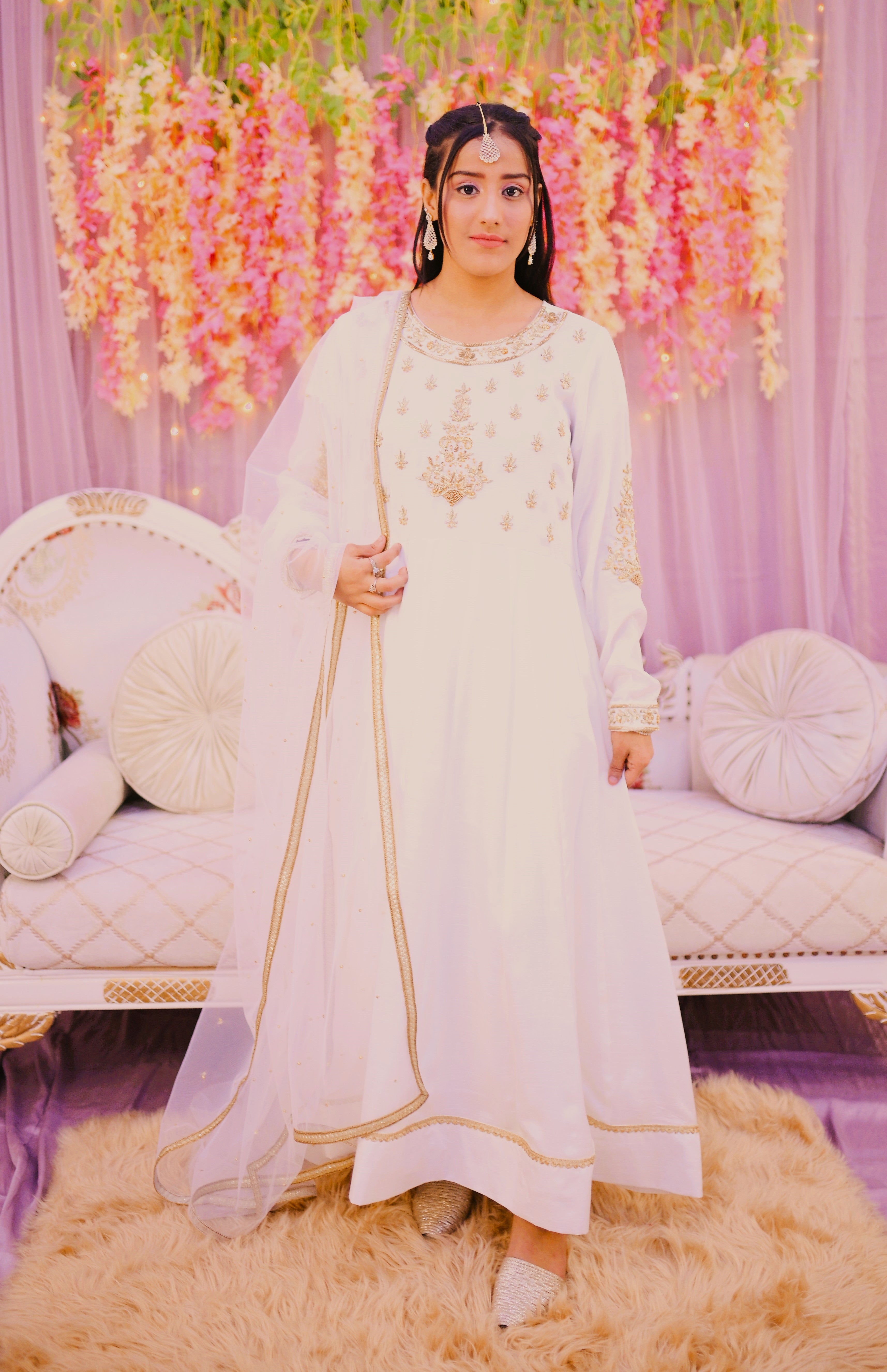 formaln3 piece frock dupatta & trouser