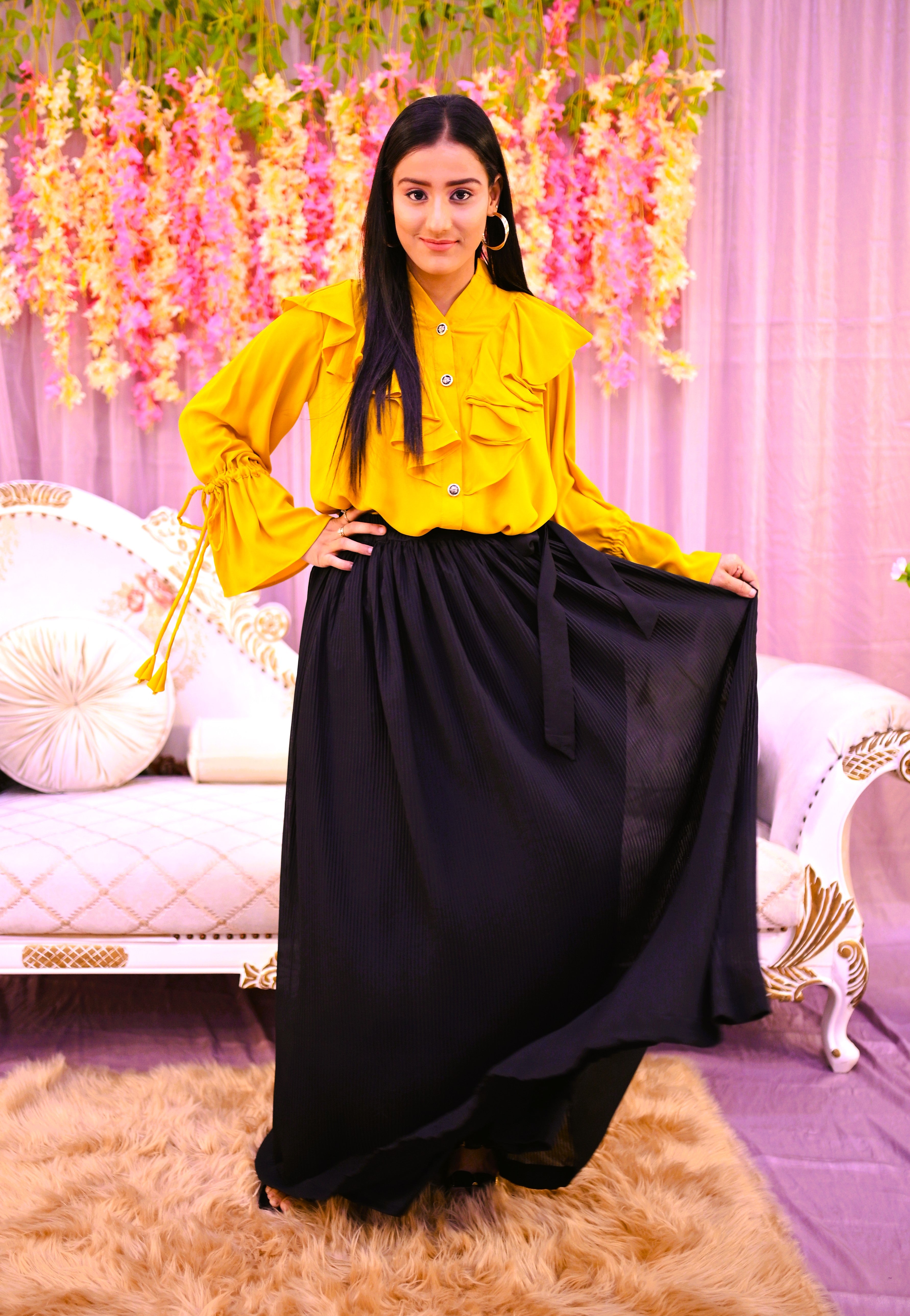 semiformal 2 piece shirt & skirt