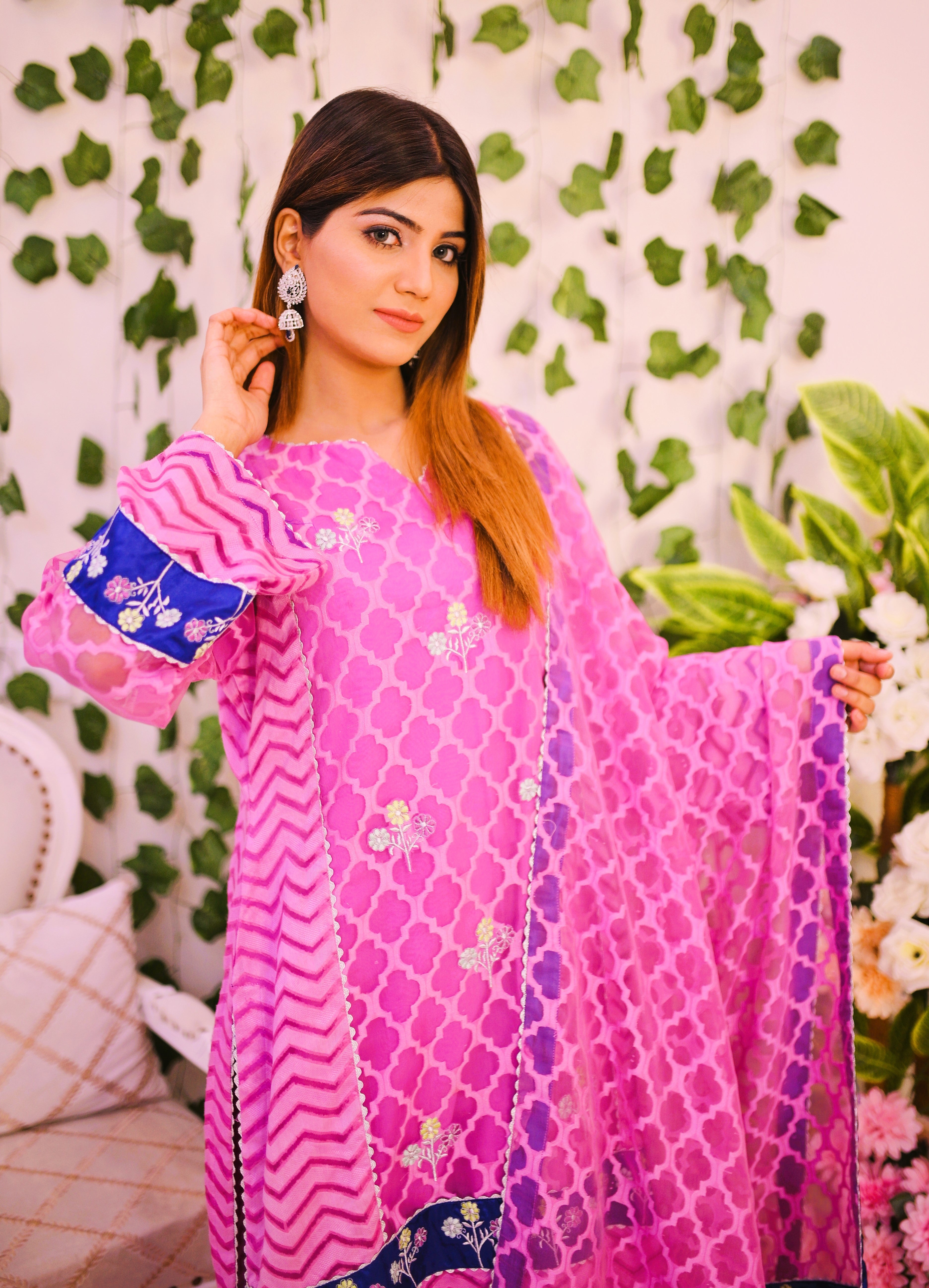 formal 3 piece shirt dupatta & trouser