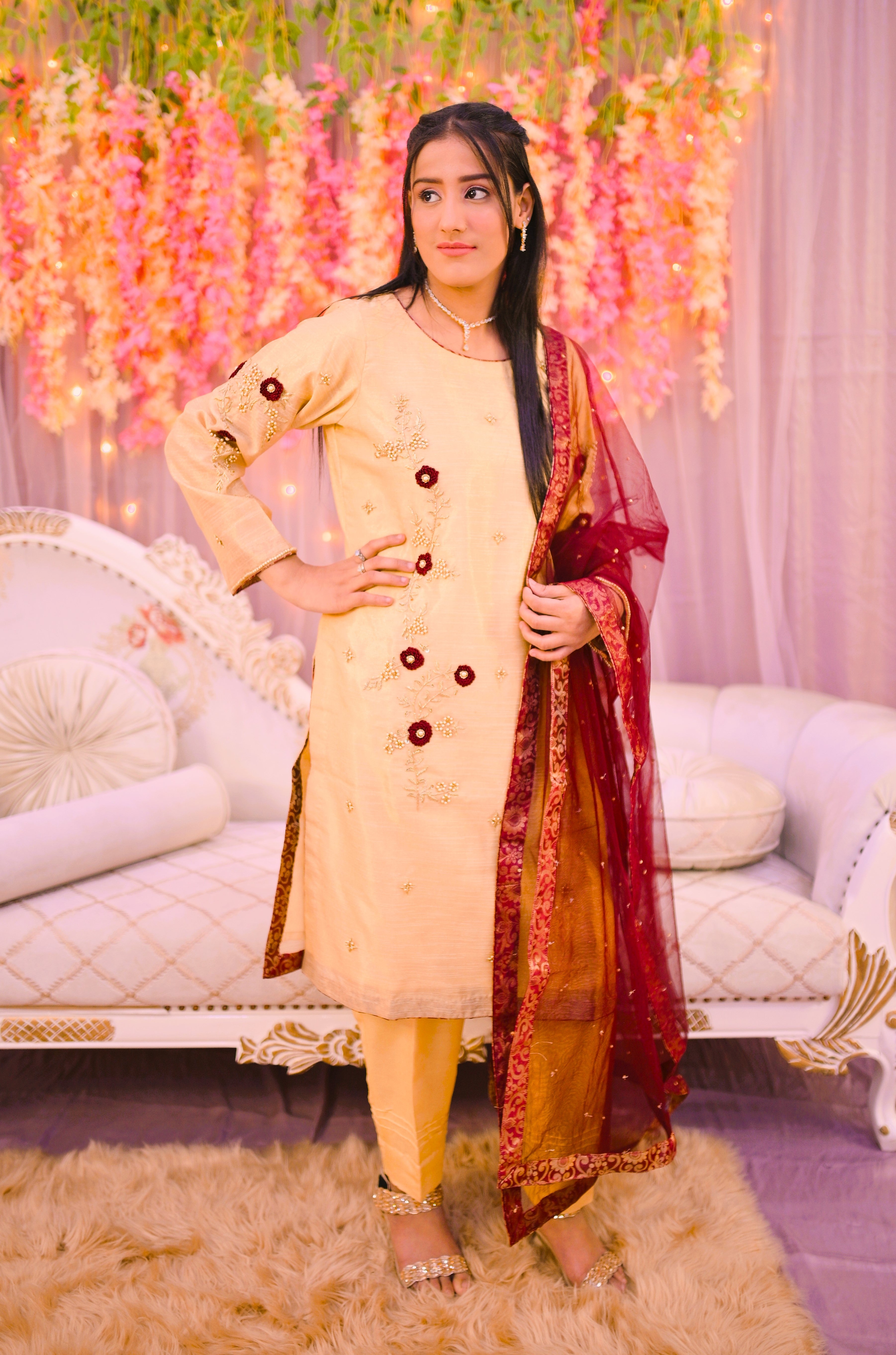 formal 3 piece shirt dupatta & trouser