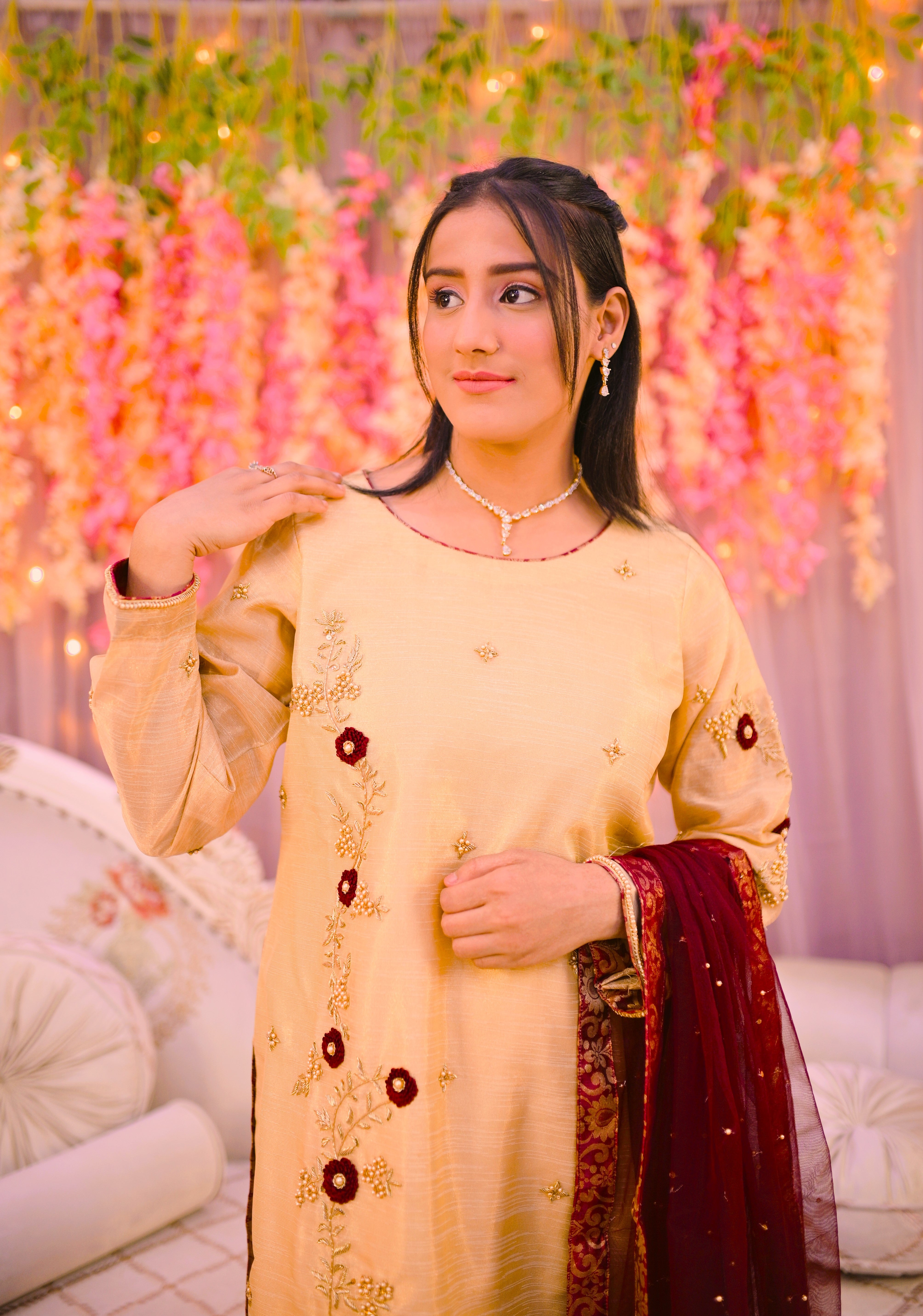 formal 3 piece shirt dupatta & trouser